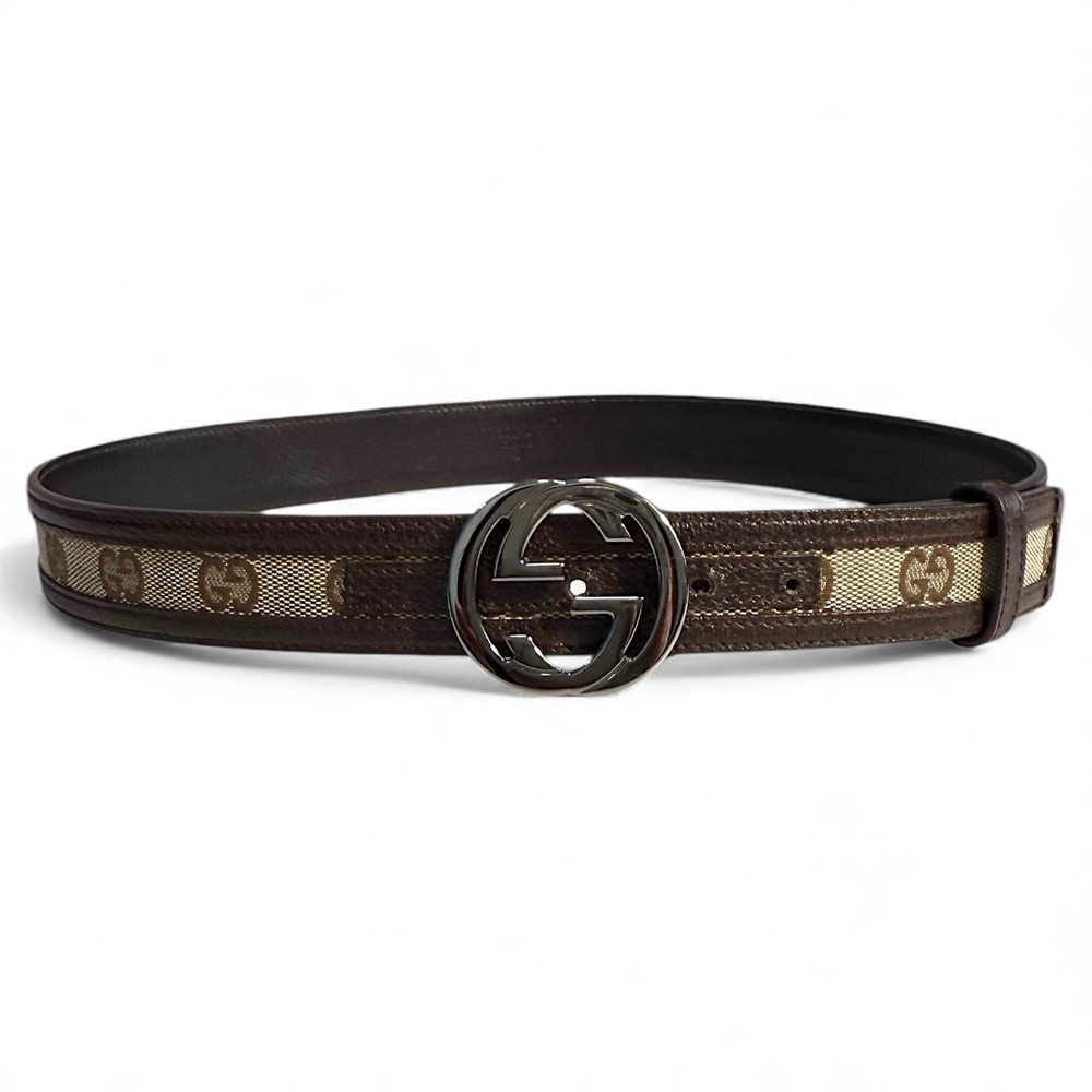 Gucci Brown and Cream Women's Belt
